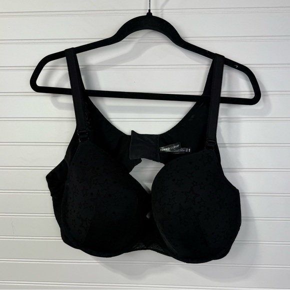 Torrid black star embellished bra. Size 44D. - Picture 6 of 9